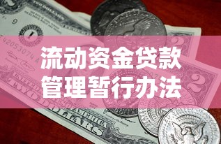 流动资金贷款管理暂行办法深度解读与实操指南